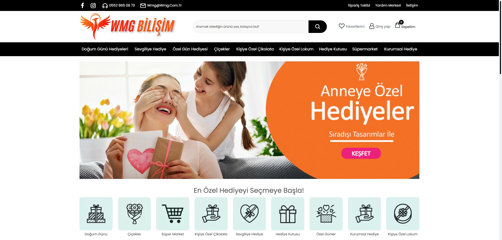 WMG Hediyelik Eşya E-Ticaret Yazılımı