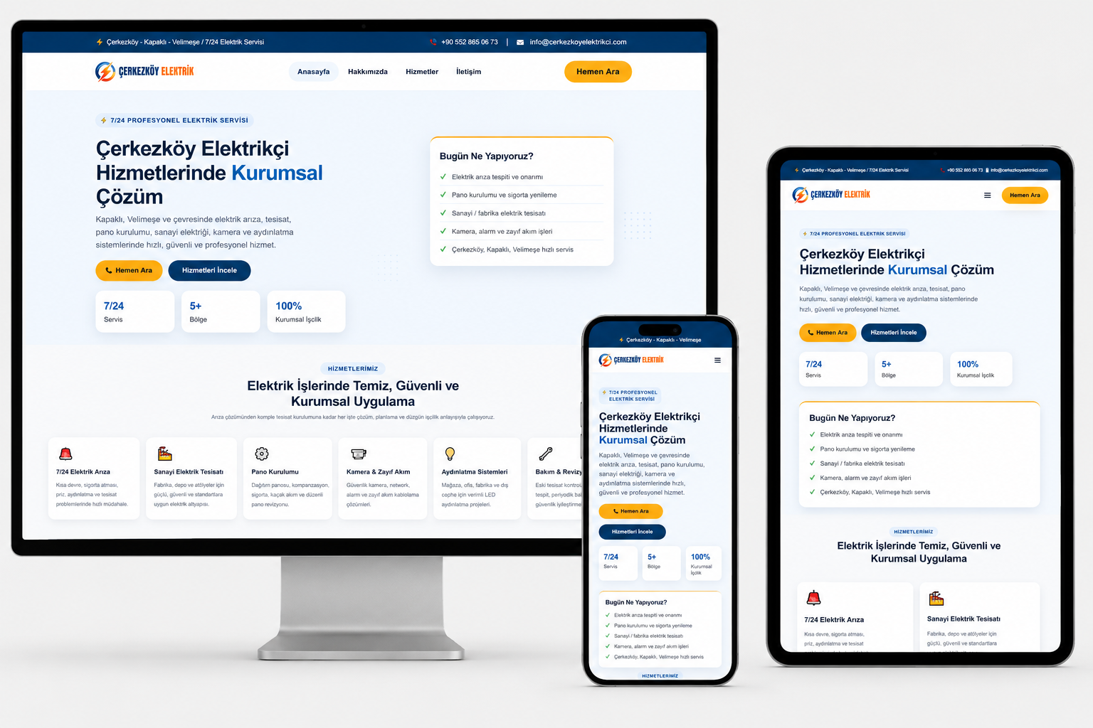 Elektrikçi Kurumsal Web Sitesi